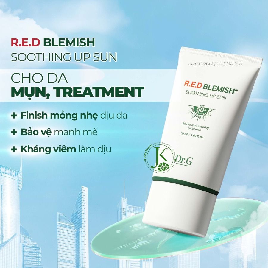 Kem Chống Nắng Phổ Rộng Cho Da Nhạy Cảm Dr.G R.E.D Blemish Soothing Up Sun SPF 50+ PA++++ 50ml
