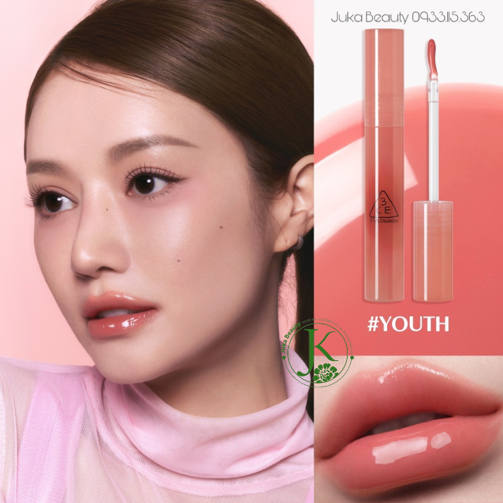 (NEW) Son Bóng Dạng Gel, Căng Mọng Môi 3CE Drop Glow Gel 4g
