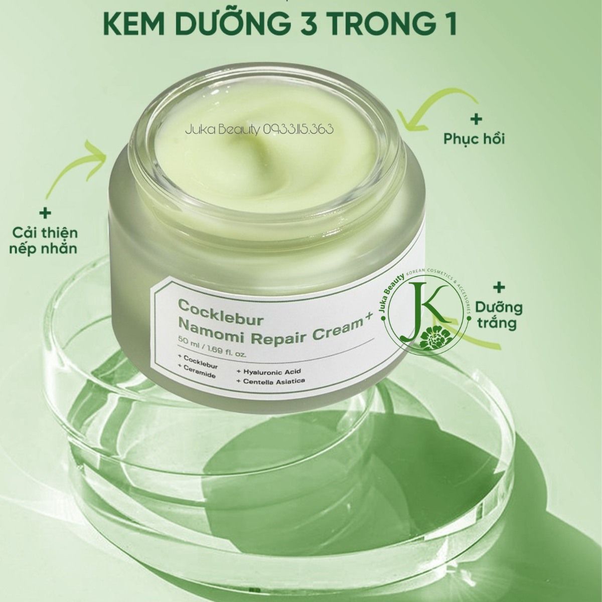 Kem Dưỡng ẩm, Phục Hồi Sungboon Editor Cocklebur Namomi Repair Cream 50ml