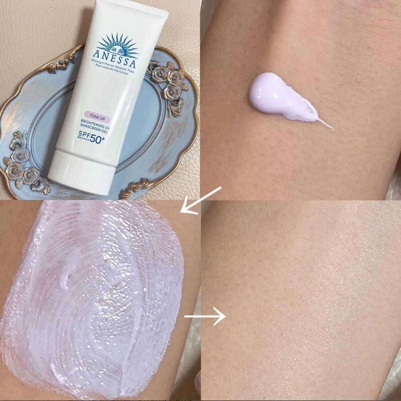 Kem Chống Nắng Dạng Gel Nâng Tone, Hiệu Chỉnh Màu Da Anessa TONE UP Brightening UV Sunscreen Gel SPF50+ PA++++ 90g (NEW 2024)