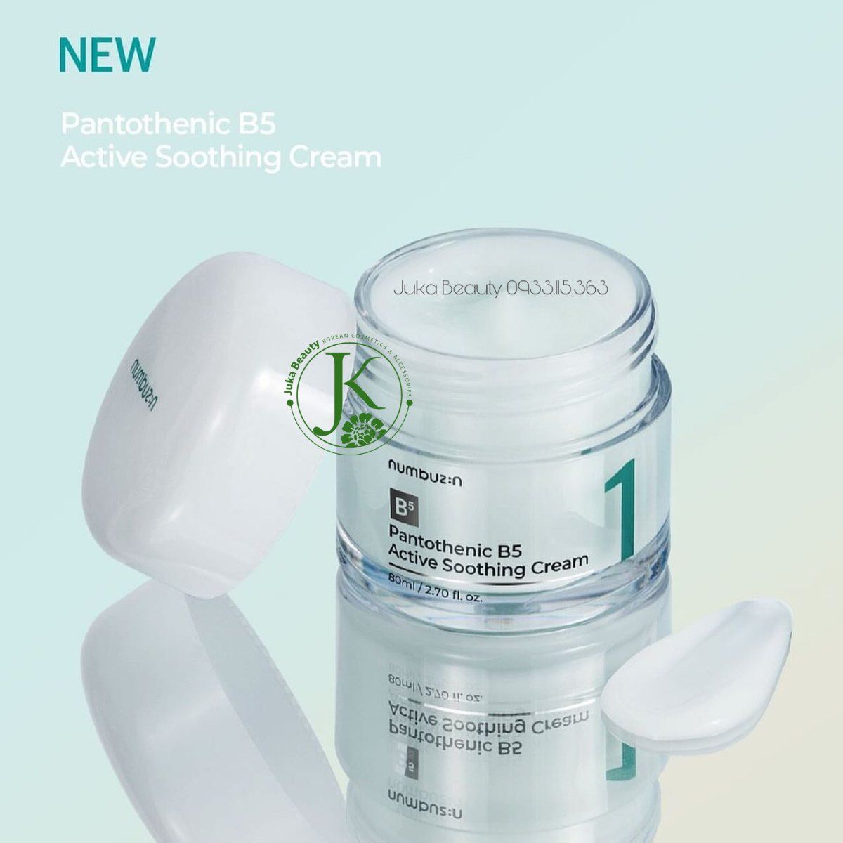Kem Dưỡng ẩm, Giảm Dầu Mụn Numbuzin No.1 Pantothenic B5 Active Soothing Cream 80ml