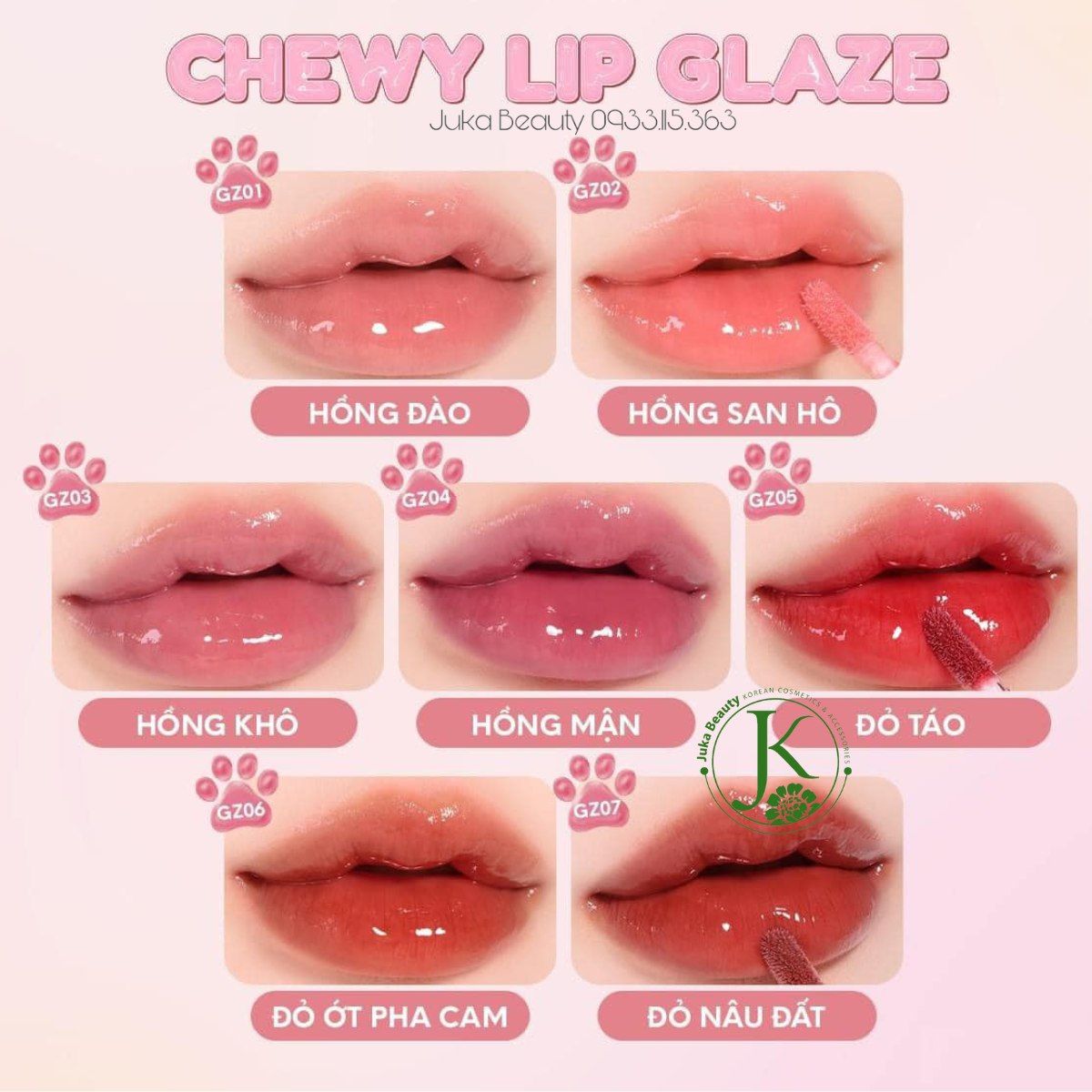 (NEW) Son Tint Bóng Black Rouge Chewy Lip Glaze 3.5g
