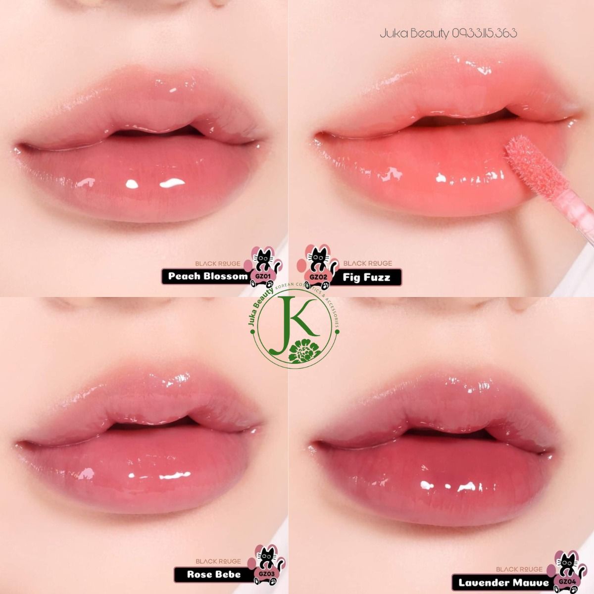 (NEW) Son Tint Bóng Black Rouge Chewy Lip Glaze 3.5g