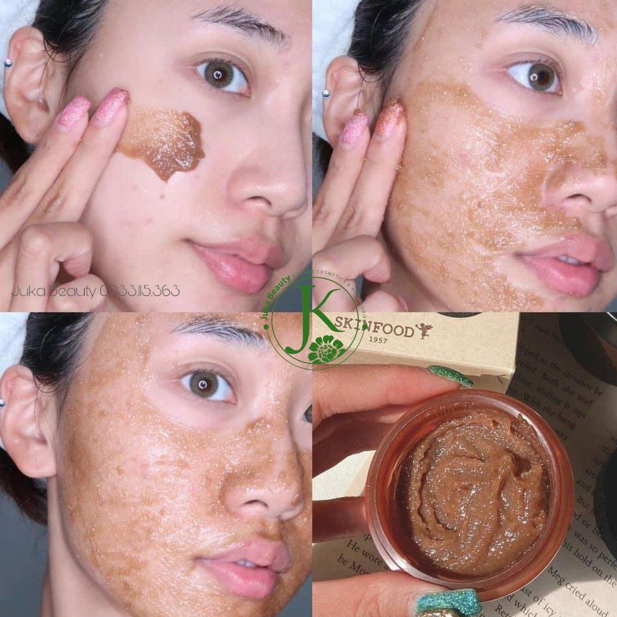 Tẩy Da Chết Đường Đen Skinfood Black Sugar Perfect Essential Scrub 2X 100g