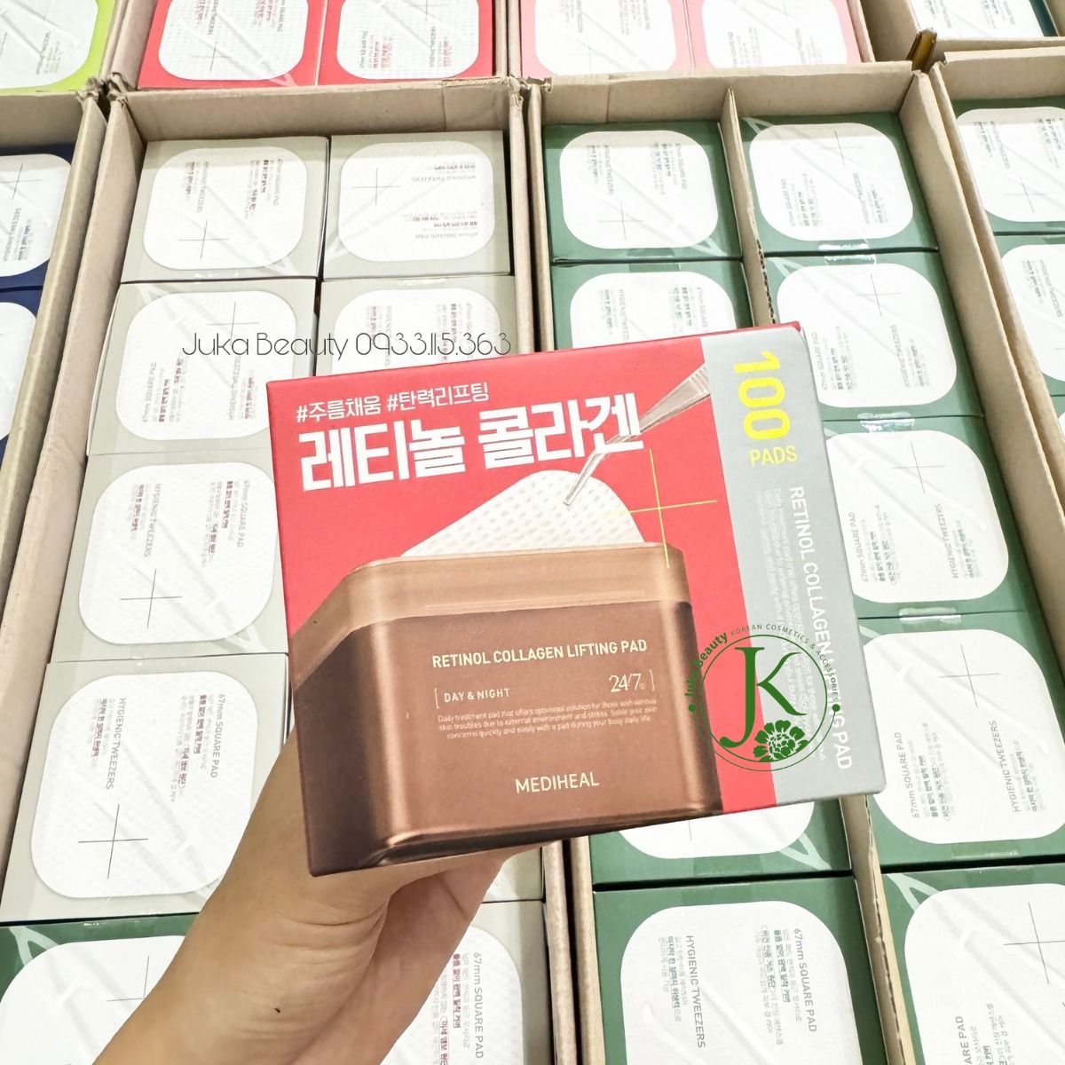 Miếng Bông Nâng Cơ, Chống Lão Hóa Mediheal Retinol Collagen Lifting Pad 180ml (100 miếng)