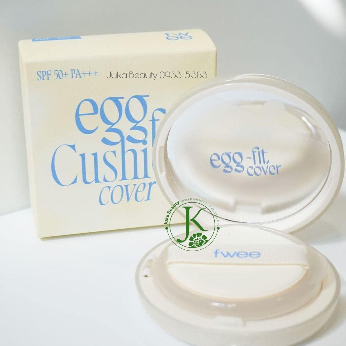 Phấn Nước Kiềm Dầu, Che Phủ Tốt Fwee Cushion Egg Fit Cover SPF50+ PA+++ 13g
