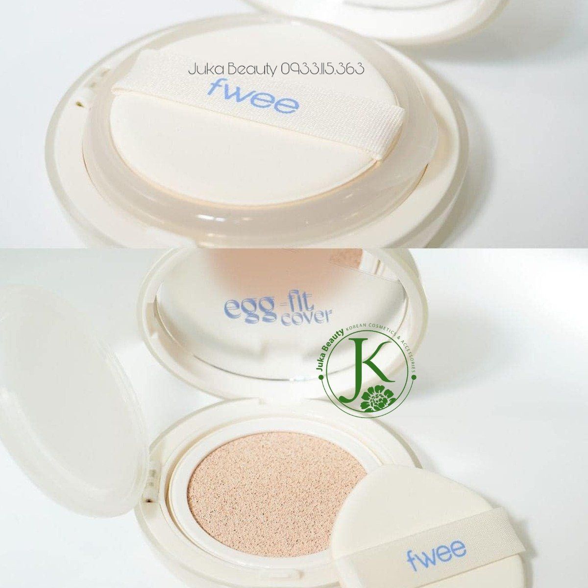 Phấn Nước Kiềm Dầu, Che Phủ Tốt Fwee Cushion Egg Fit Cover SPF50+ PA+++ 13g