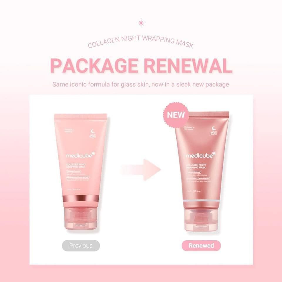 Mặt Nạ Ngủ Collagen Dạng Lột, Căng Bóng Da Medicube Collagen Night Wrapping Mask 75ml