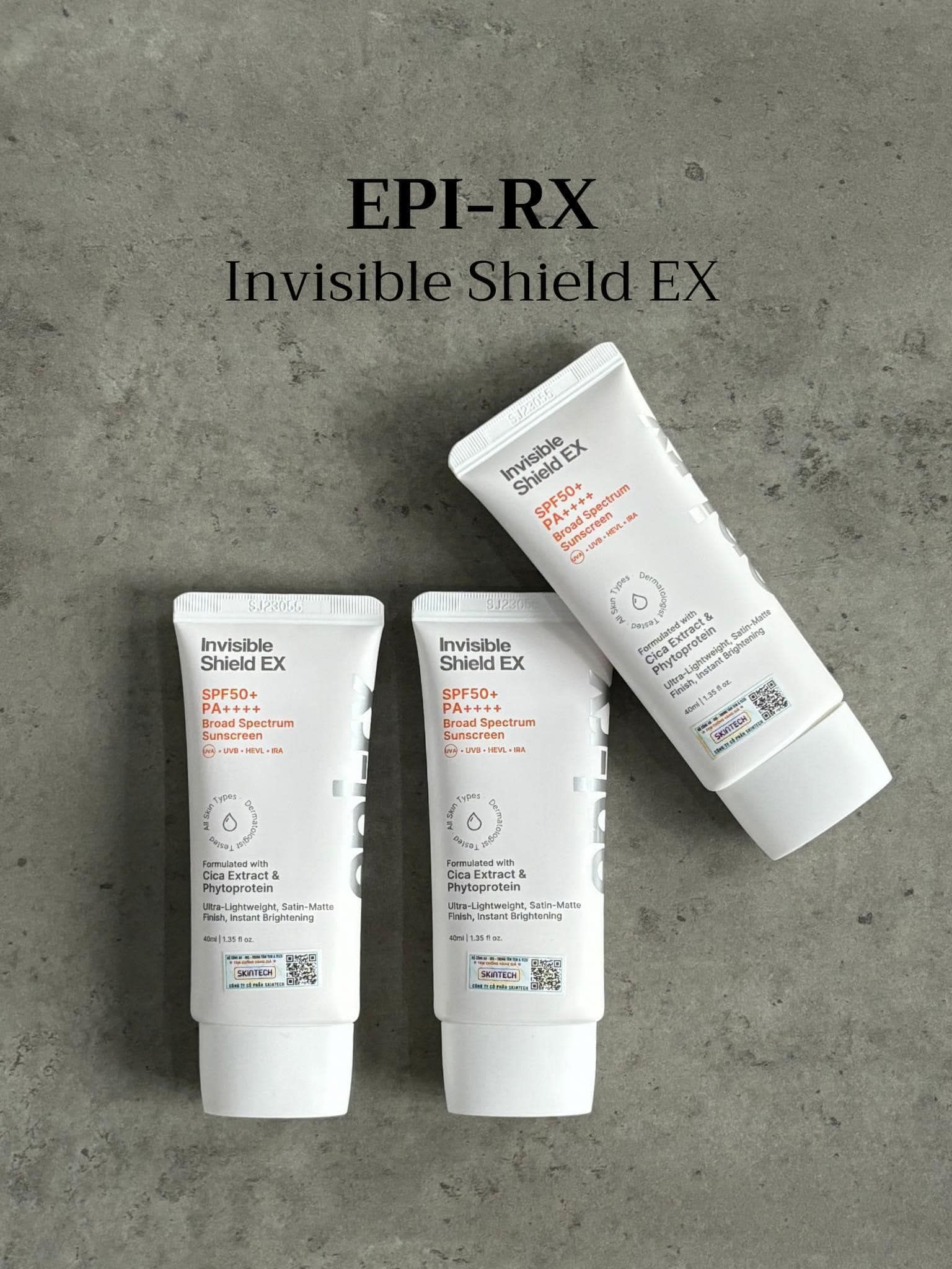 Kem Chống Nắng Phổ Rộng, Nâng Tone EPI-RX Invisible Shield EX SPF50+ PA++++ 40ml