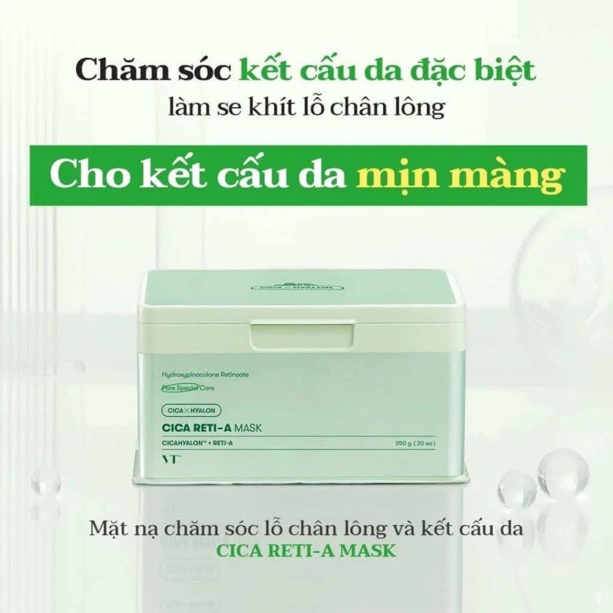 Mặt Nạ Dưỡng Da, Chống Lão Hóa VT Cosmetics Cica Mask (Hộp 30 miếng)