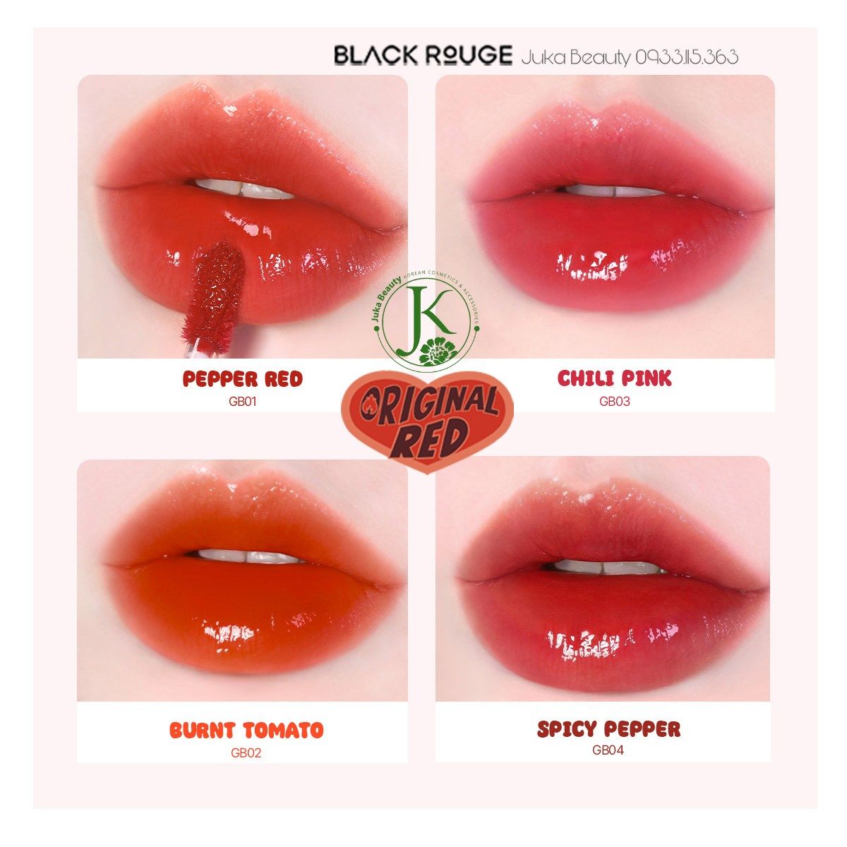 Son Tint Bóng Black Rouge Glow Bokki Tint 4.1g