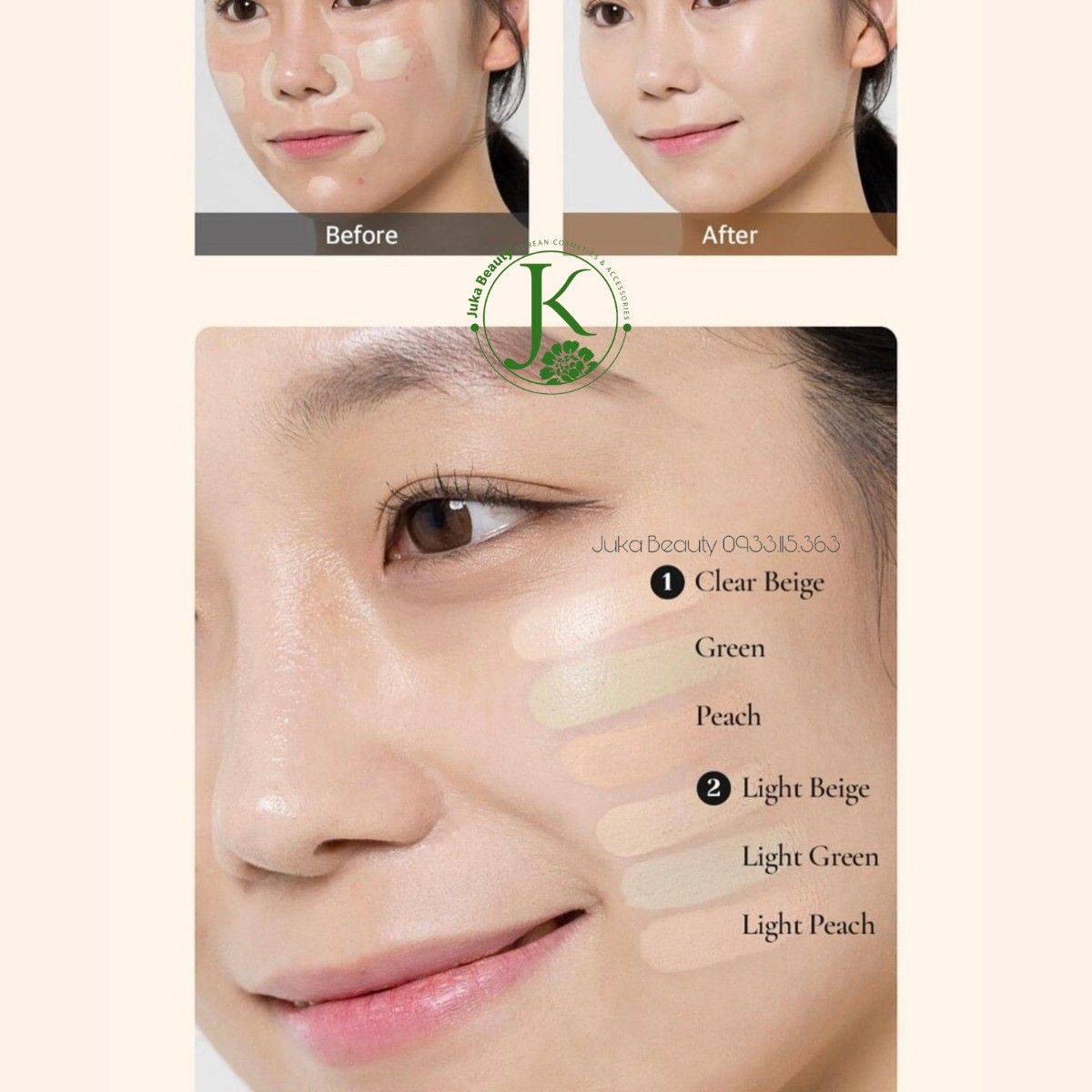 Che Khuyết Điểm Triệt Sắc The Saem Cover Perfection Triple Pot Concealer 4.5g