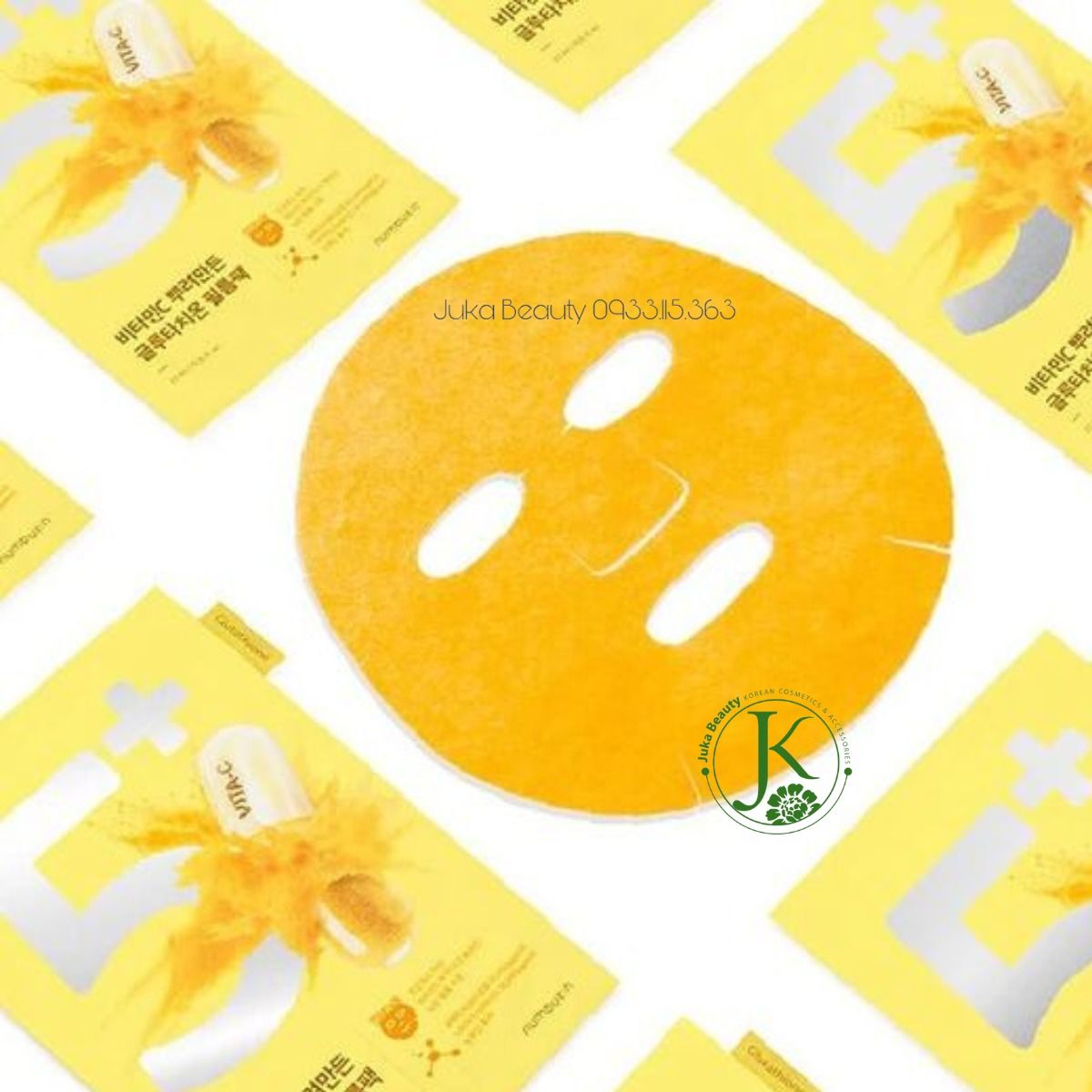  Mặt Nạ Giấy Dưỡng Trắng Mờ Thâm Numbuzin No.5 Vitamin Spotlight Sheet Mask 27ml 