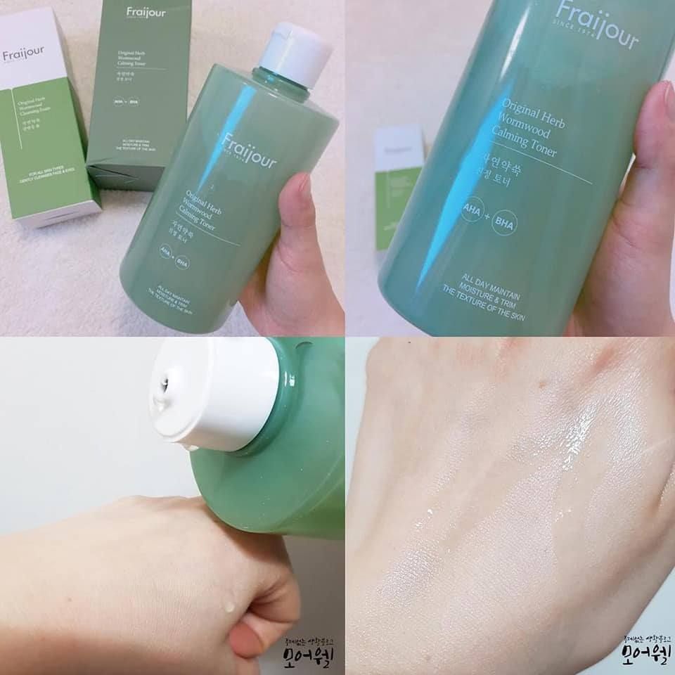 Nước hoa hồng thảo mộc Fraijour Original Herb Wormwood Calming Toner 500ml
