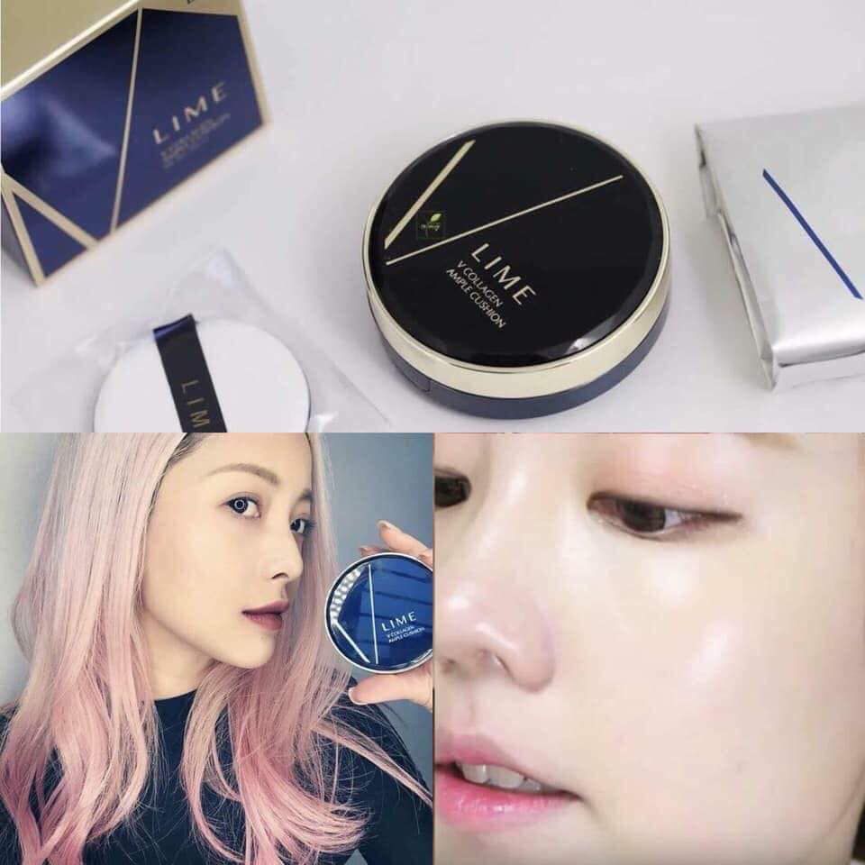 Phấn Nước Dưỡng ẩm, Chống Lão Hóa Lime V Collagen Ample Cushion SPF50+ PA+++ 20g