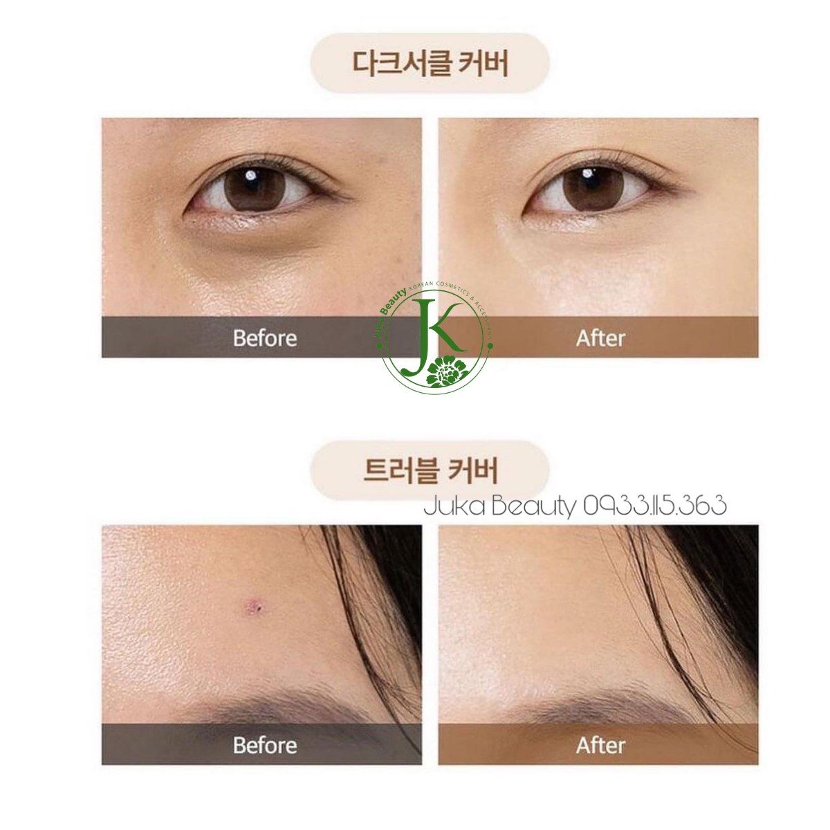 Che Khuyết Điểm Triệt Sắc The Saem Cover Perfection Triple Pot Concealer 4.5g