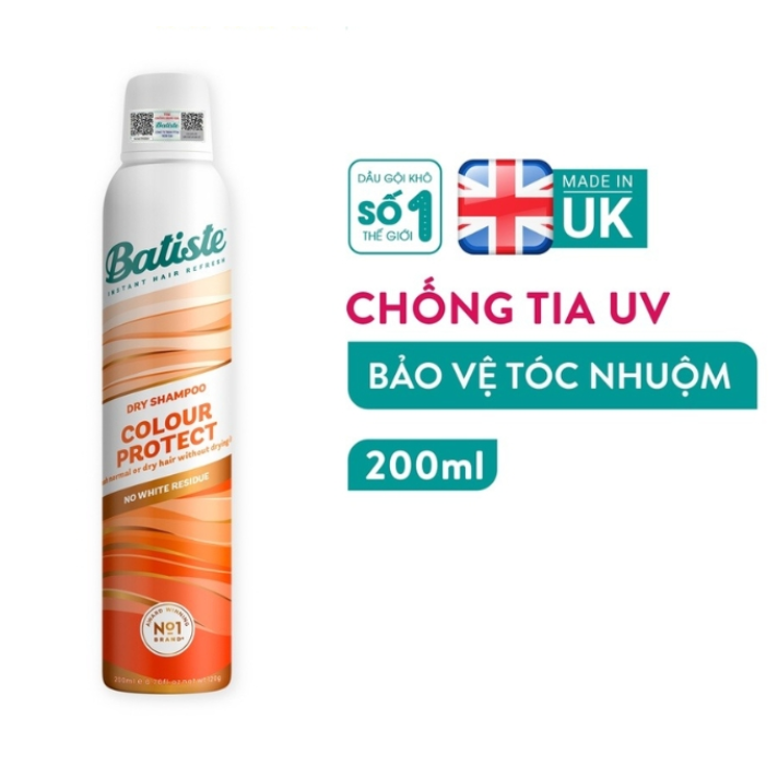 Dầu Gội Khô Sạch Tóc, Phồng Tóc Batiste Dry Shampoo 200ml