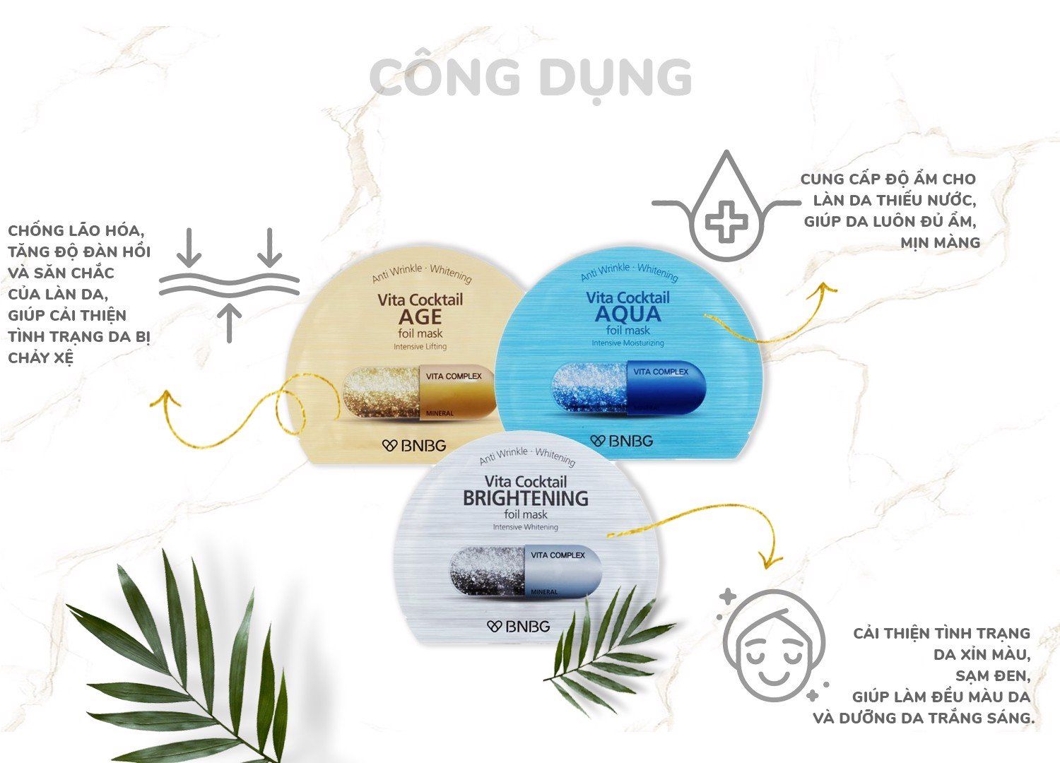 Mặt Nạ Dưỡng Trắng Cấp Nước Chuyên Sâu BNBG Vita Cocktail Foil Mask 30ml