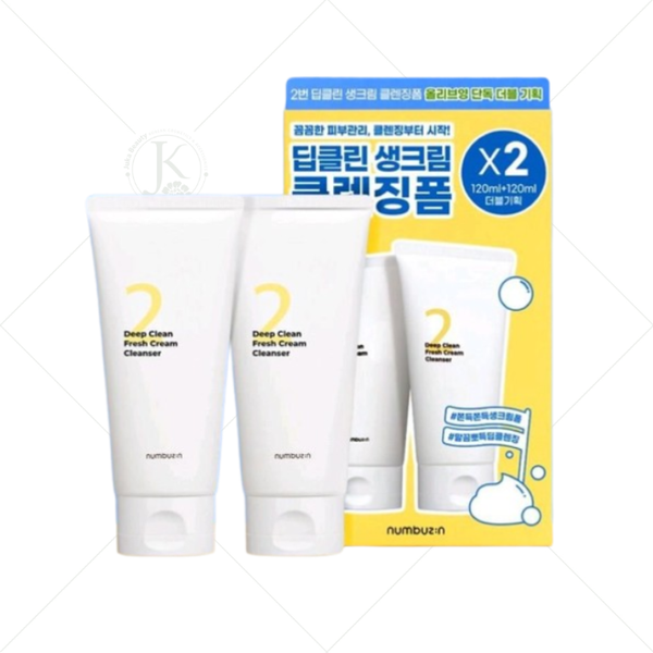 Sữa Rửa Mặt Dịu Nhẹ Numbuzin Deep Clean Fresh Cream Cleanser 120ml