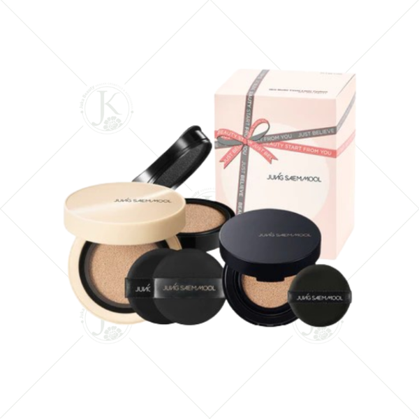 (KÈM LÕI 14g + MINI 5g) Phấn Nước Jung Saem Mool Skin Nuder Cover Layer Cushion SPF50+ PA+++ 14g