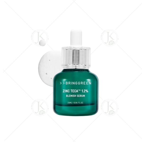  Tinh Chất Kẽm Giảm Dầu Mụn Se Khít Lỗ Chân Lông Bring Green Zinc Teca 12% Blemish Serum 25ml (XANH) 