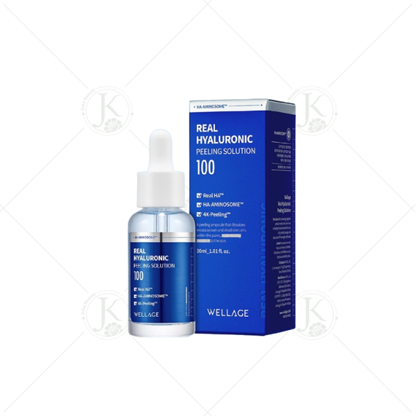 Tinh Chất Peel Da, Thu Nhỏ Lỗ Chân Lông Wellage Real Hyaluronic Peeling Solution 30ml