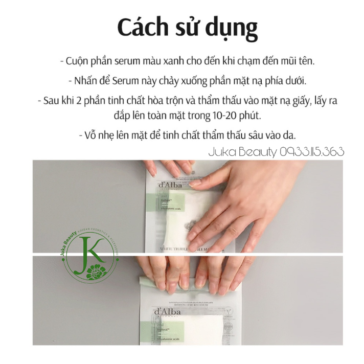 Mặt Nạ Giấy Dịu Da D'Alba White Truffle Double Mask Pack 34.5g