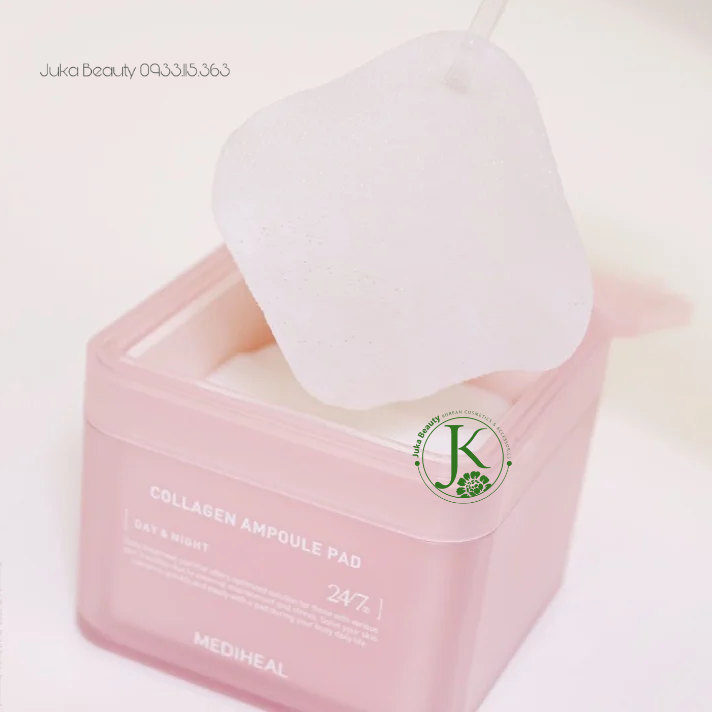 Miếng Bông Dưỡng ẩm, Chống Lão Hóa Mediheal Collagen Ampoule Pad 170ml (100 miếng)