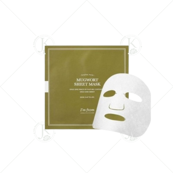 Mặt Nạ Ngải Cứu, Dưỡng ẩm I'm From Mugwort Sheet Mask 23ml (1 miếng)