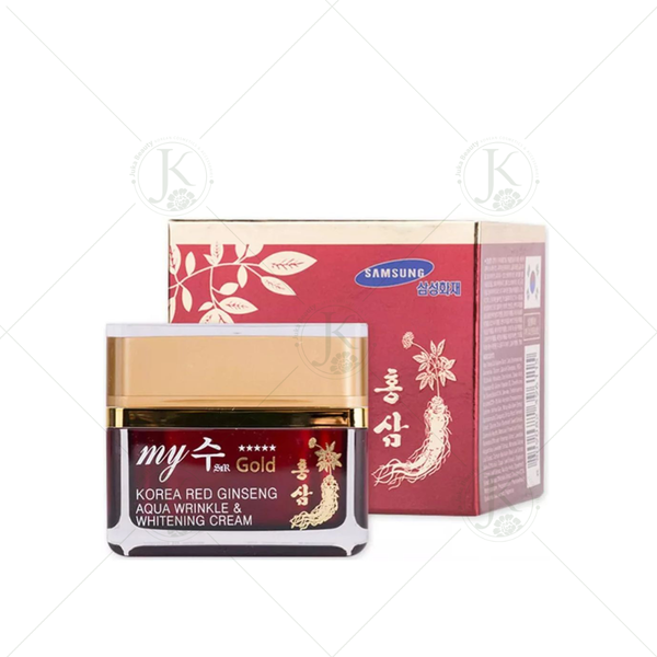 (Mẫu mới) Kem sâm ngăn ngừa lão hóa, làm sáng da My Gold Korea Red Ginseng AQUA WRINKLE & WHITENING Cream 50ml
