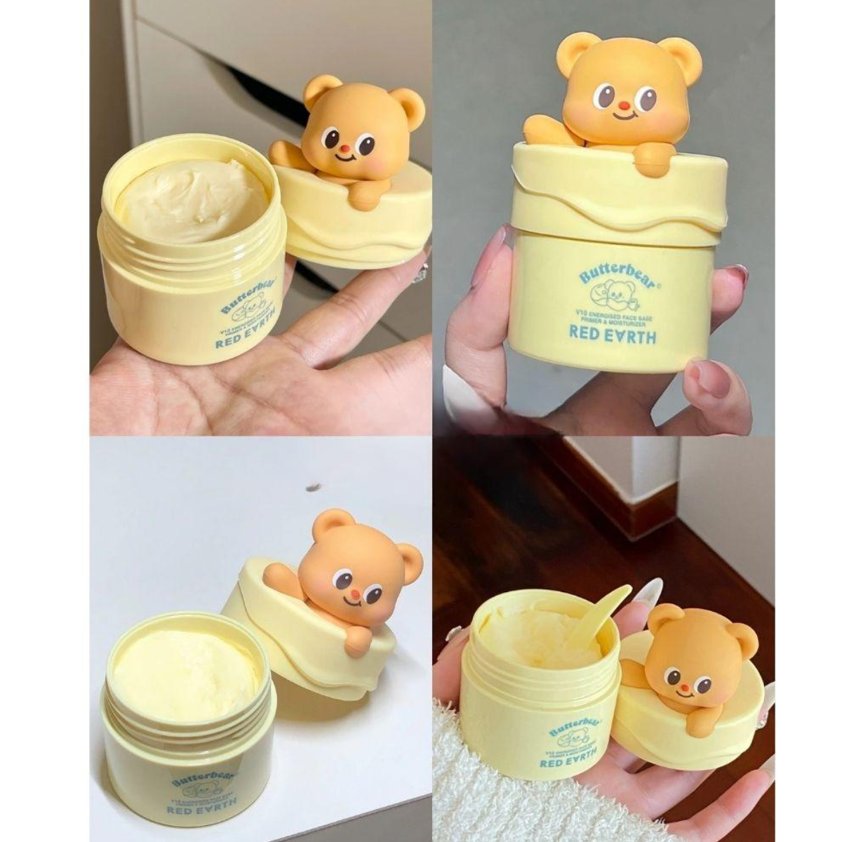 Kem lót giữ ẩm, giữ nền đẹp Butterbear Red Earth V10 Energised Face Base Primer & Moisturizer 50g