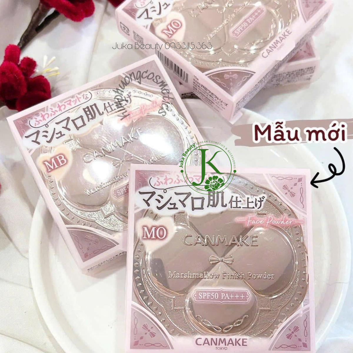 (Mẫu mới) Phấn Phủ Nén Kiềm Dầu, Siêu Mịn Canmake Marshmallow Finish Powder SPF50 PA+++ 10g