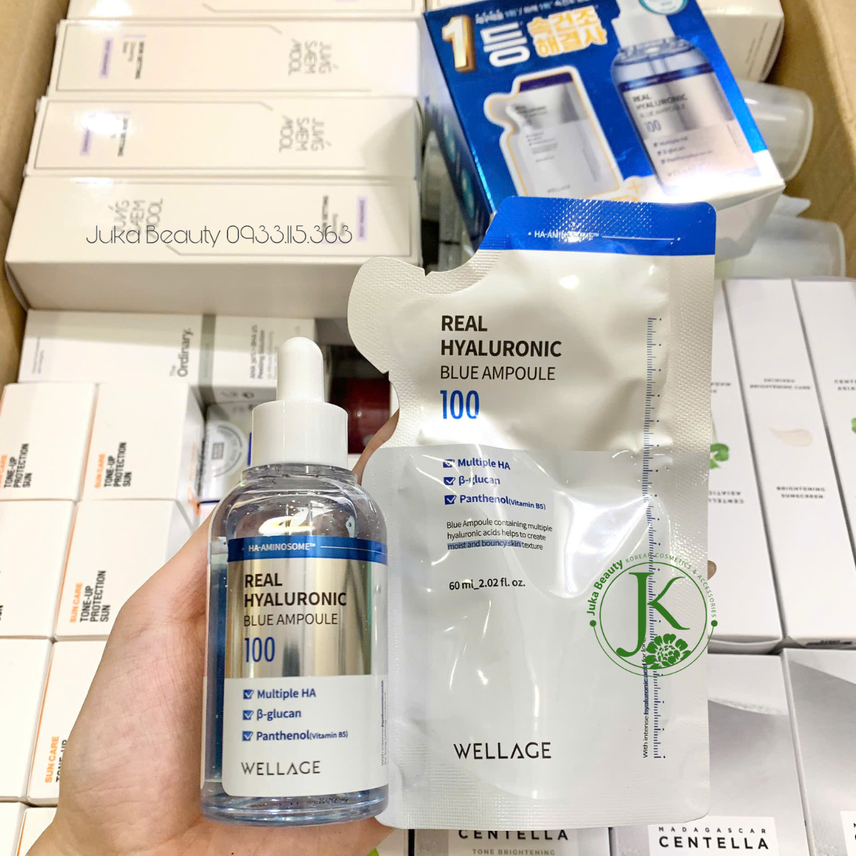 Tinh Chất Siêu Cấp Nước, Phục Hồi Da Căng Bóng Wellage Real Hyaluronic Blue Ampoule 75ml