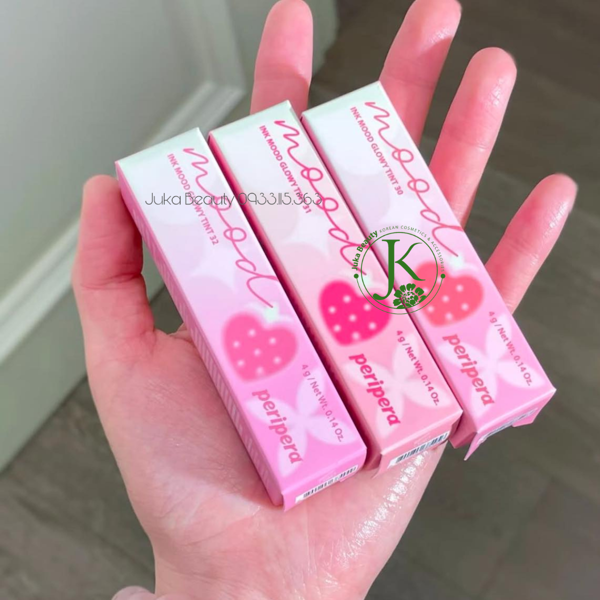 (Mẫu mới) Son Tint Bóng Peripera Ink Mood Glowy Tint 4g