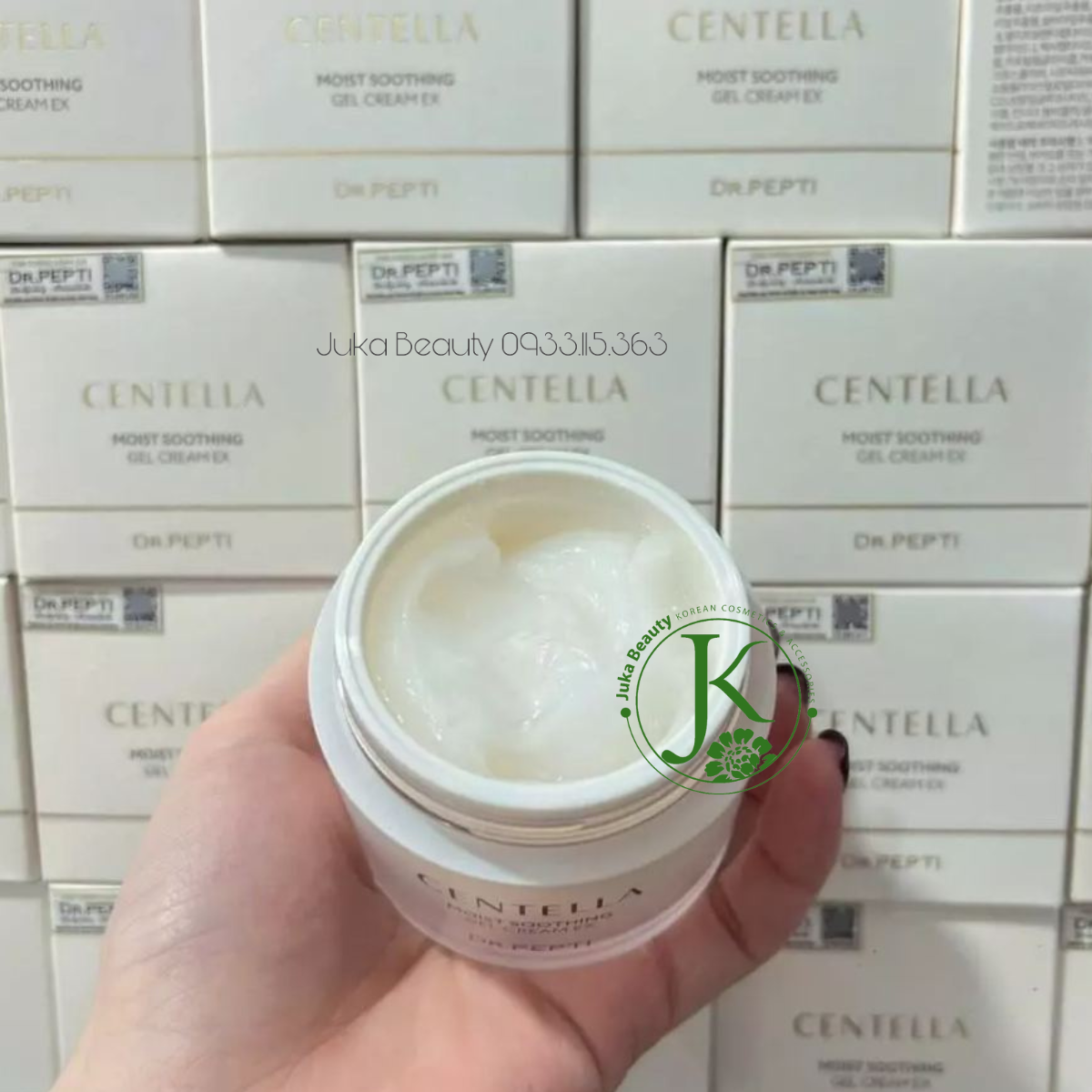 (Mẫu mới) Kem Dưỡng ẩm, Trắng Da Dr.Pepti Centella Moist Soothing Gel Cream EX 70ml