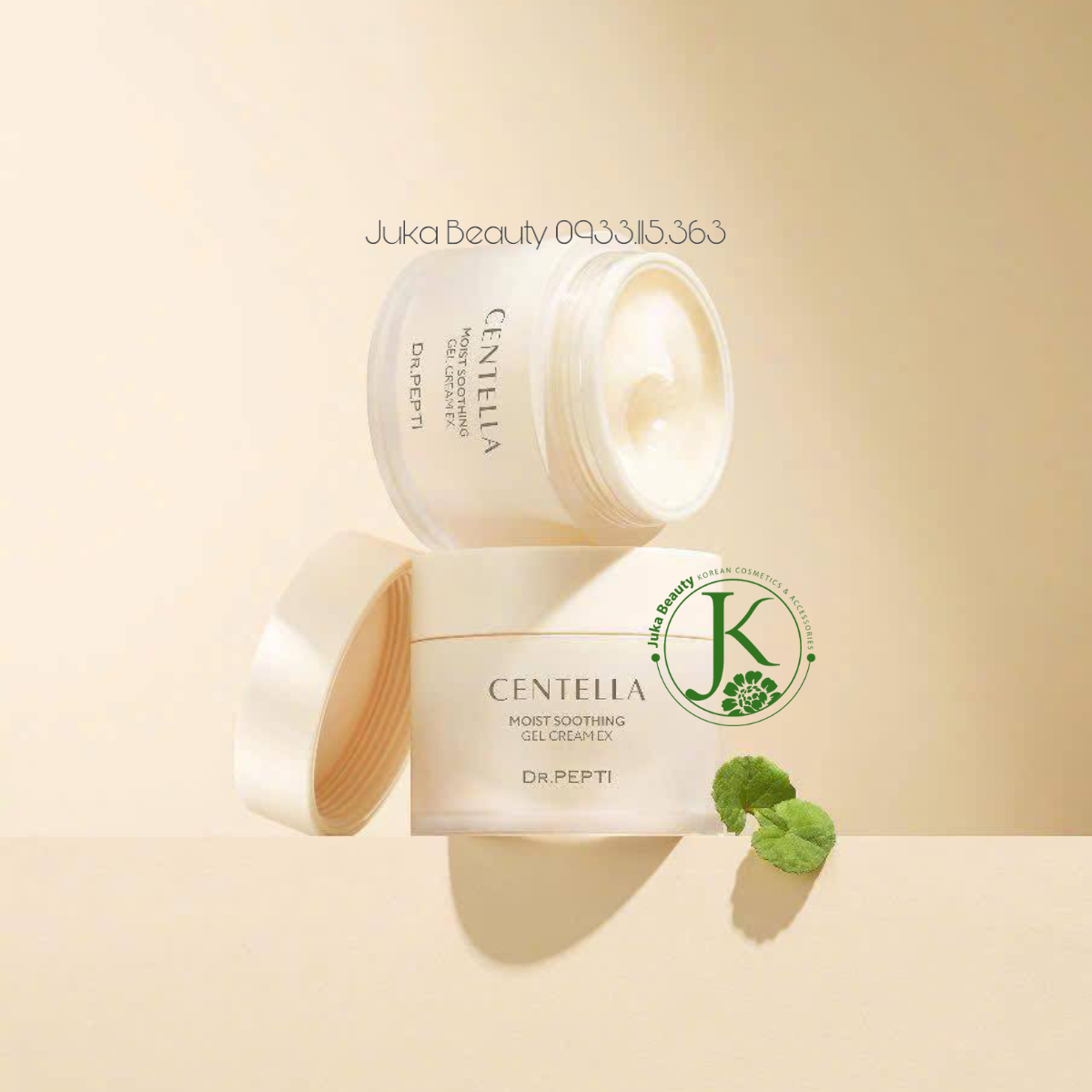 (Mẫu mới) Kem Dưỡng ẩm, Trắng Da Dr.Pepti Centella Moist Soothing Gel Cream EX 70ml