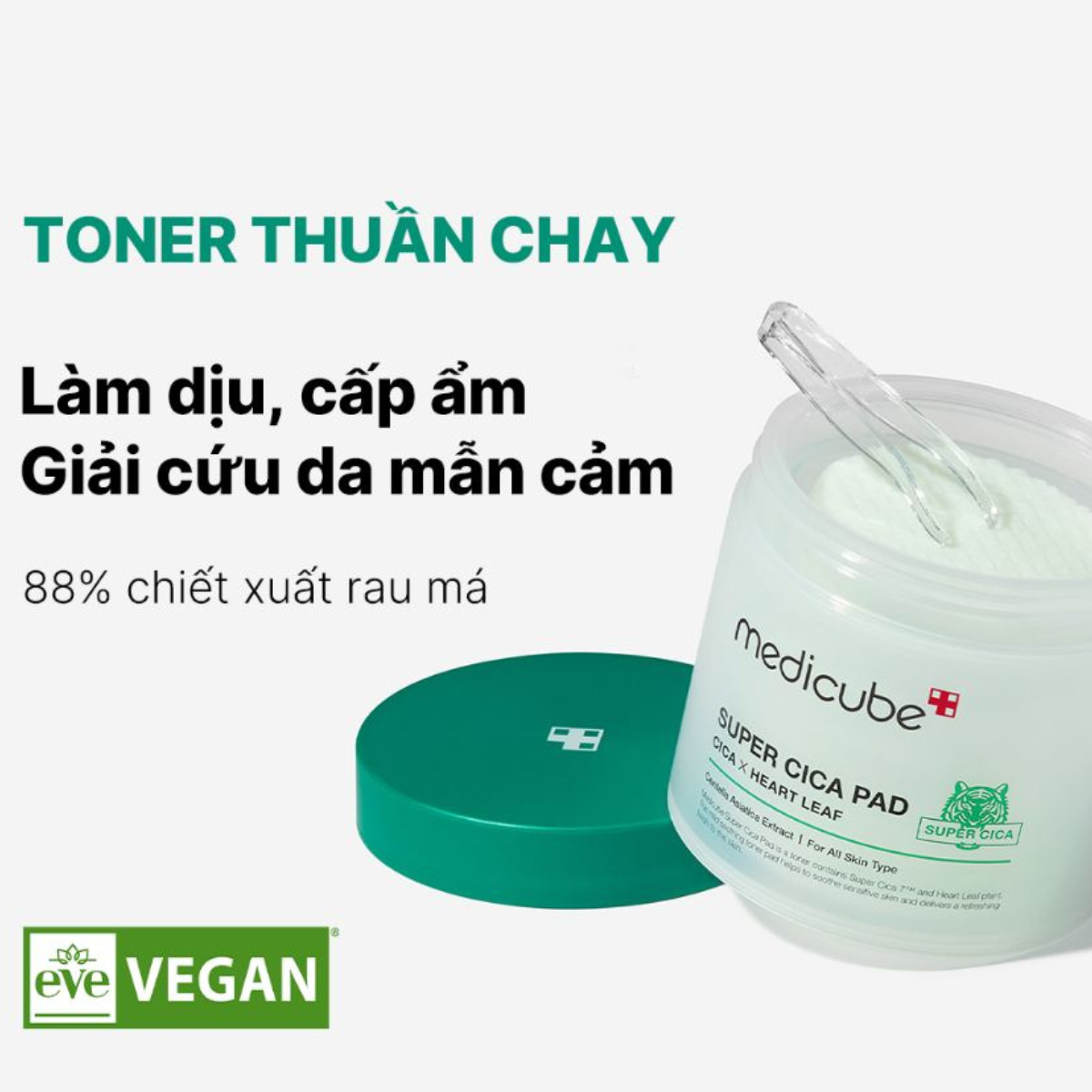 Toner Pad Làm Dịu Da Nhạy Cảm Medicube Super Cica Pad 150g (70 Miếng)