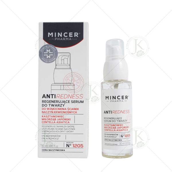 Tinh Chất Tái Tạo, Giảm Lộ Mao Mạch Mincer Pharma Anti Redness Regenerating Face Serum 30ml