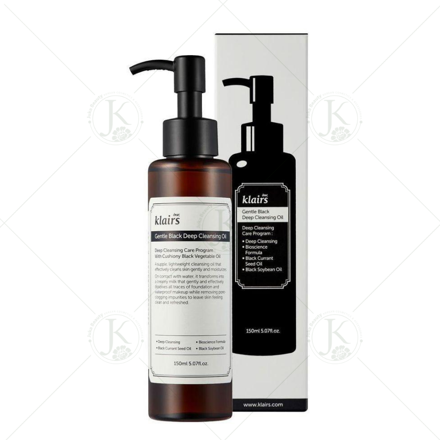 Dầu tẩy trang sạch sâu, kiểm soát bã nhờn Klairs Gentle Black Deep Cleansing Oil 150ml