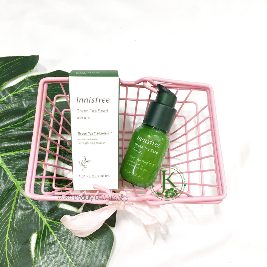 (Mẫu 2021) Tinh chất trà xanh Innisfree Green Tea Seed Serum Tri-biotics