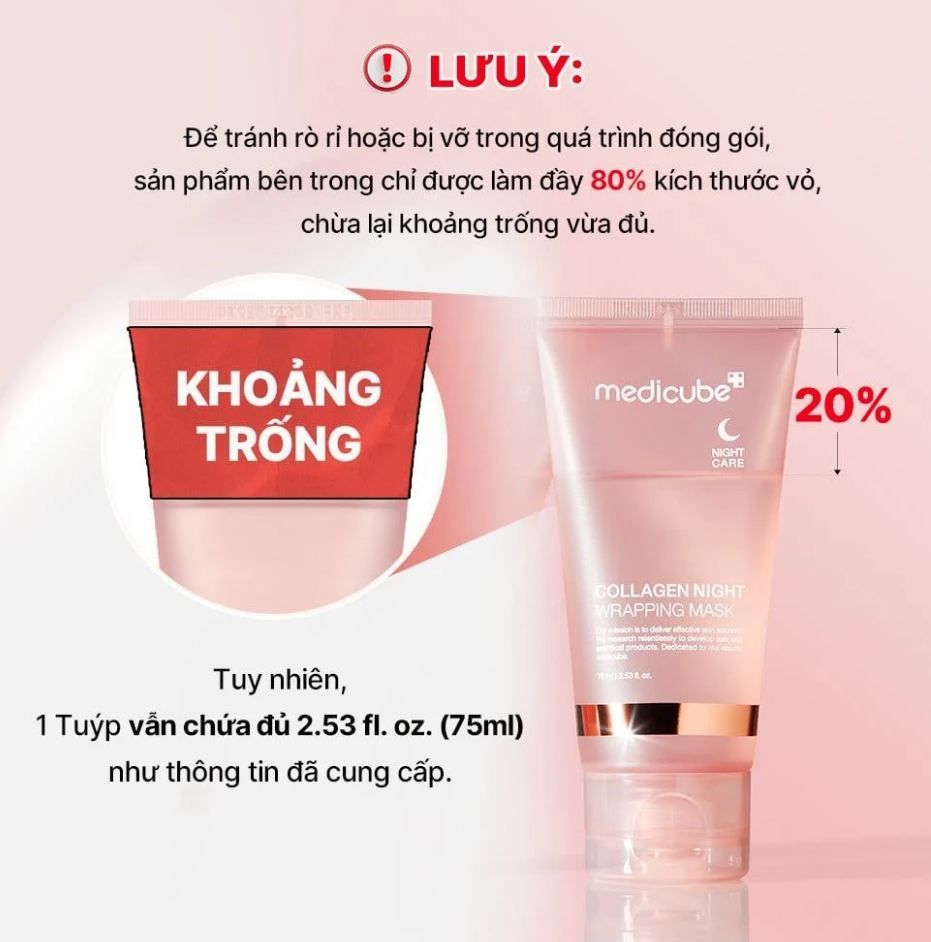 Mặt Nạ Ngủ Collagen Dạng Lột, Căng Bóng Da Medicube Collagen Night Wrapping Mask 75ml