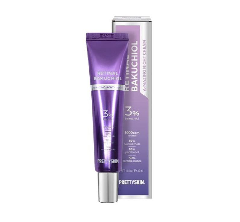 Kem Dưỡng Ban Đêm Tái Tạo, Phục Hồi Da PrettySkin Retinal Bakuchiol A-Mazing Night Cream