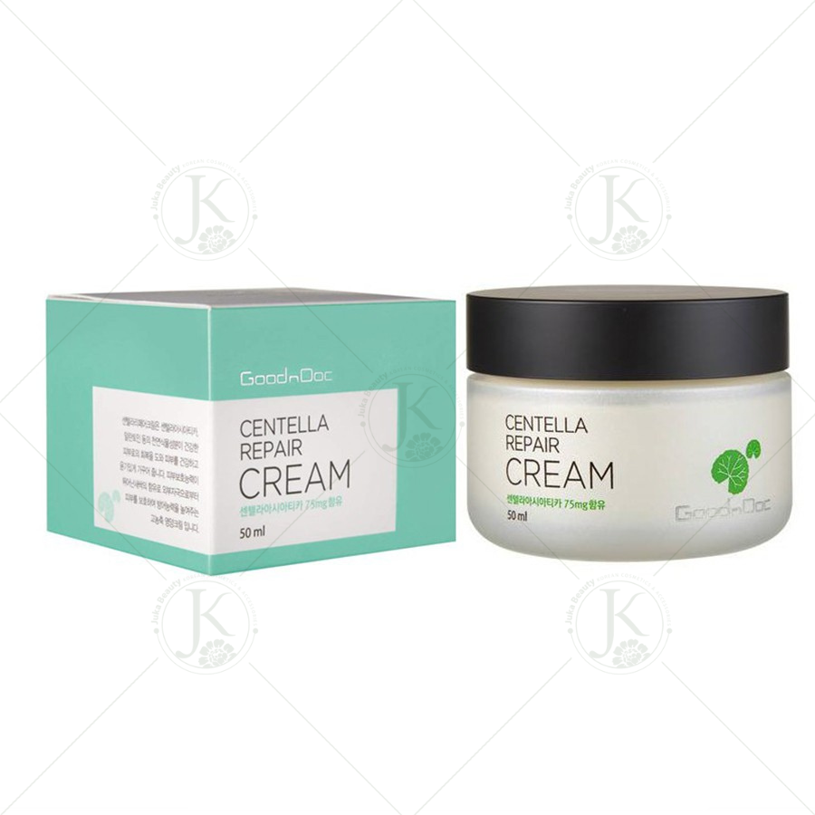 Kem dưỡng phục hồi da, cấp ẩm chiết xuất rau má Goodndoc Centella Repair Cream 50ml