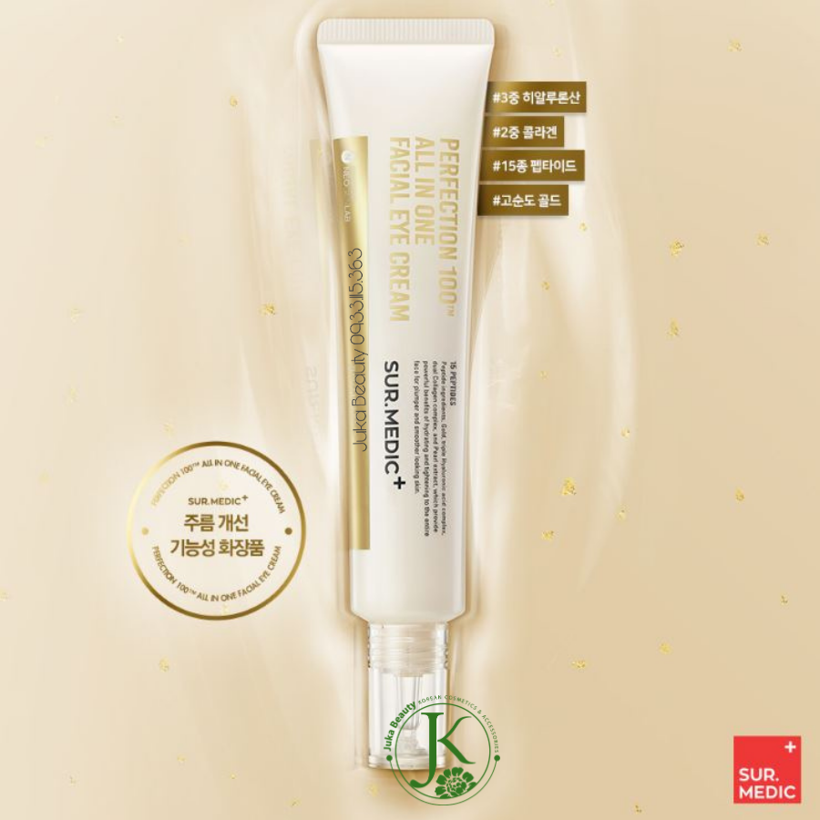 Kem Dưỡng Chống Lão Hóa, Cải Thiện Nếp Nhăn Mắt Sur.Medic Perfection 100 All In One Facial Eye Cream 35ml