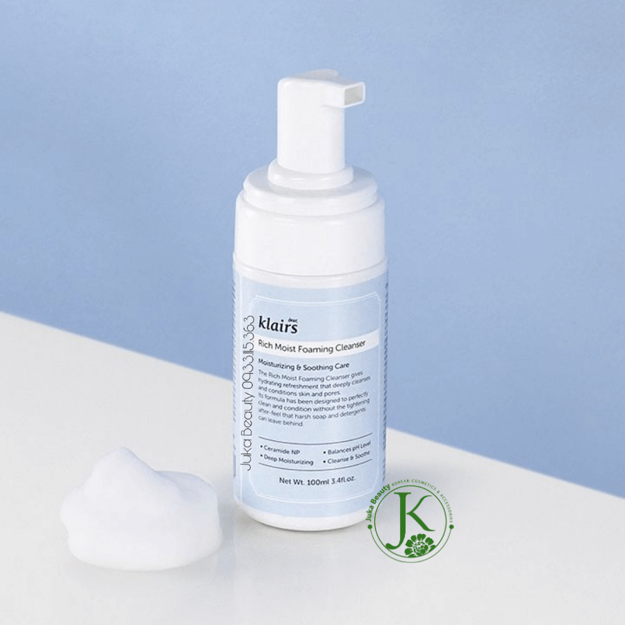 Sữa rửa mặt tạo bọt cấp ẩm sâu cho da Klairs Rich Moist Foaming Cleanser 100ml