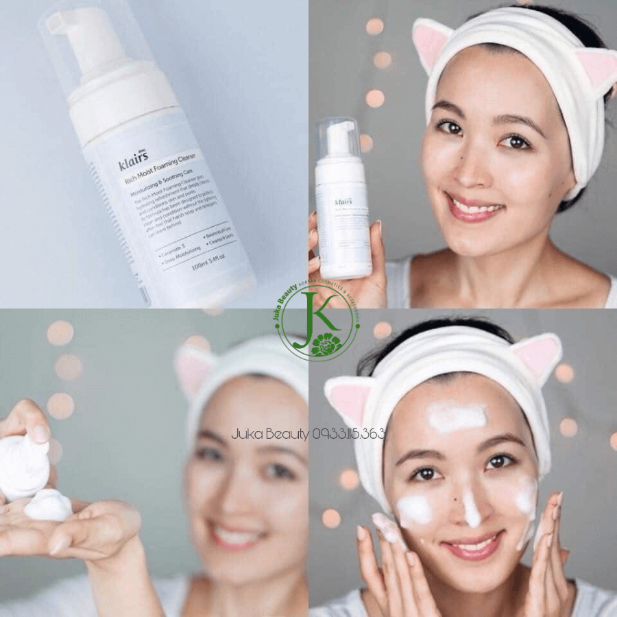 Sữa rửa mặt tạo bọt cấp ẩm sâu cho da Klairs Rich Moist Foaming Cleanser 100ml