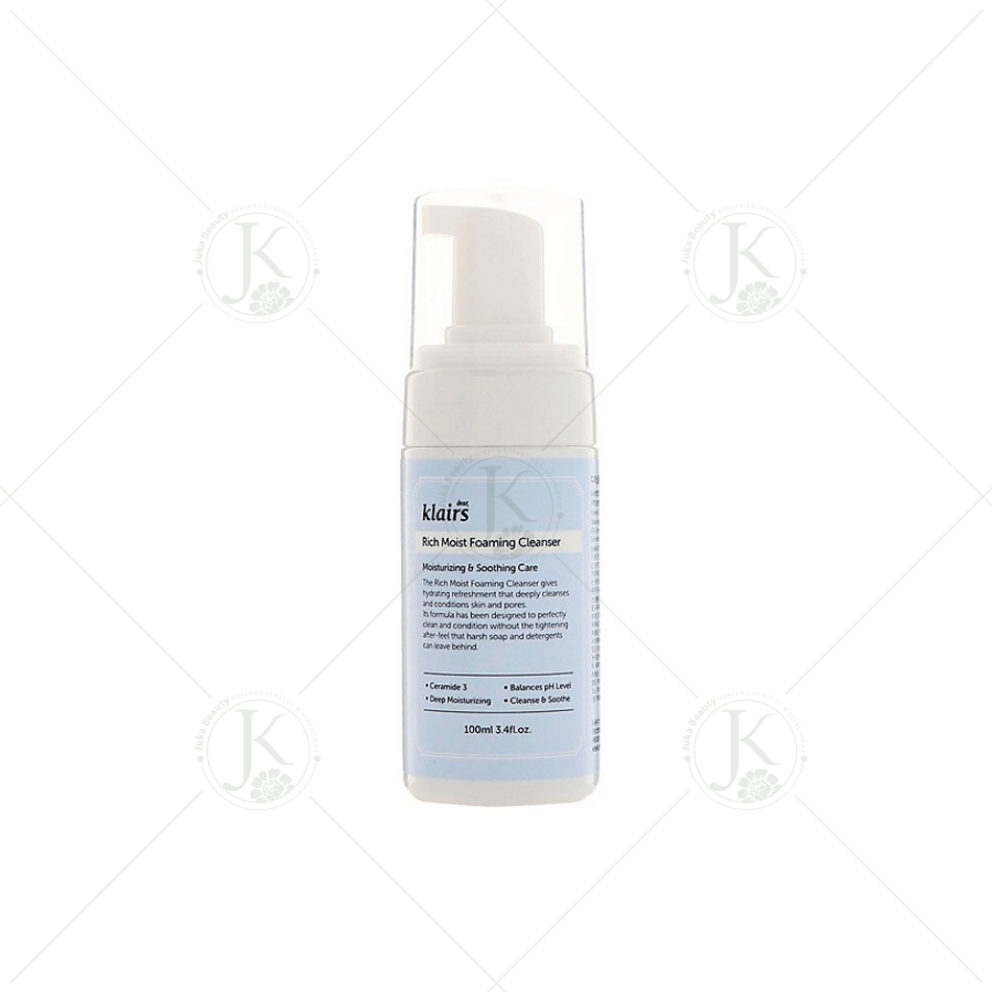 Sữa rửa mặt tạo bọt cấp ẩm sâu cho da Klairs Rich Moist Foaming Cleanser 100ml