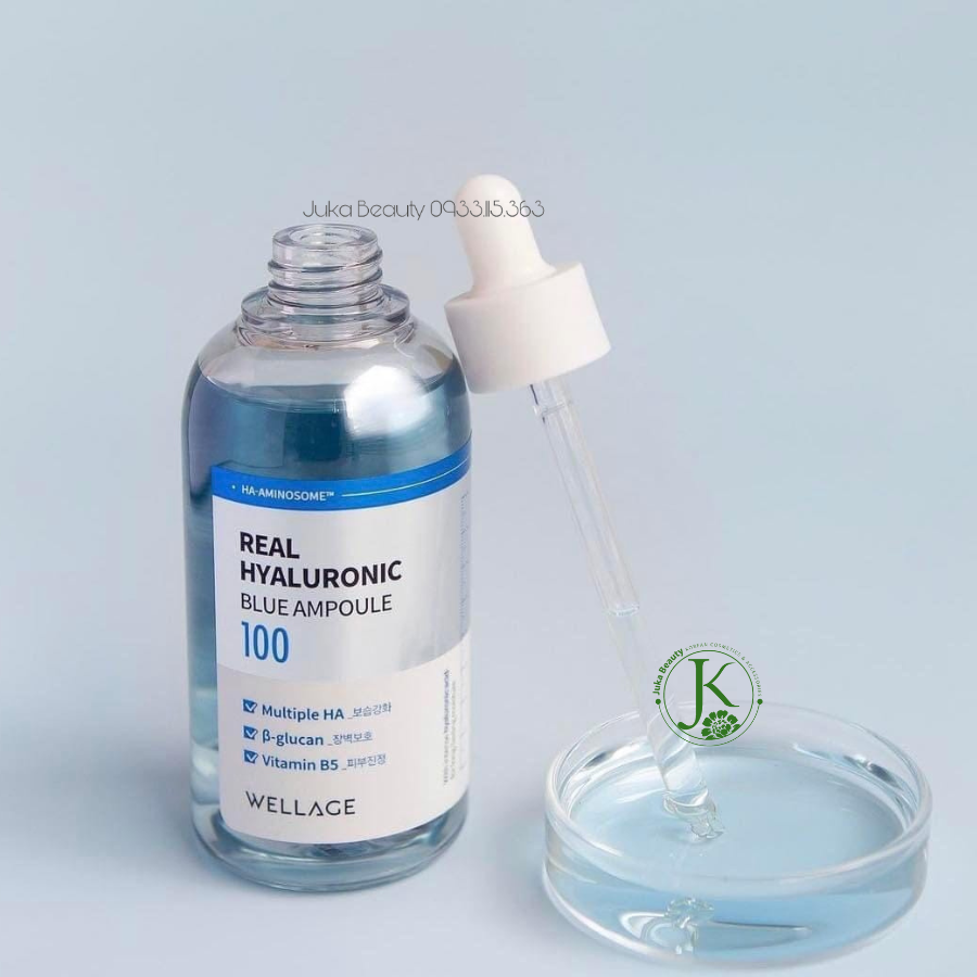 Tinh Chất Siêu Cấp Nước, Phục Hồi Da Căng Bóng Wellage Real Hyaluronic Blue Ampoule 75ml