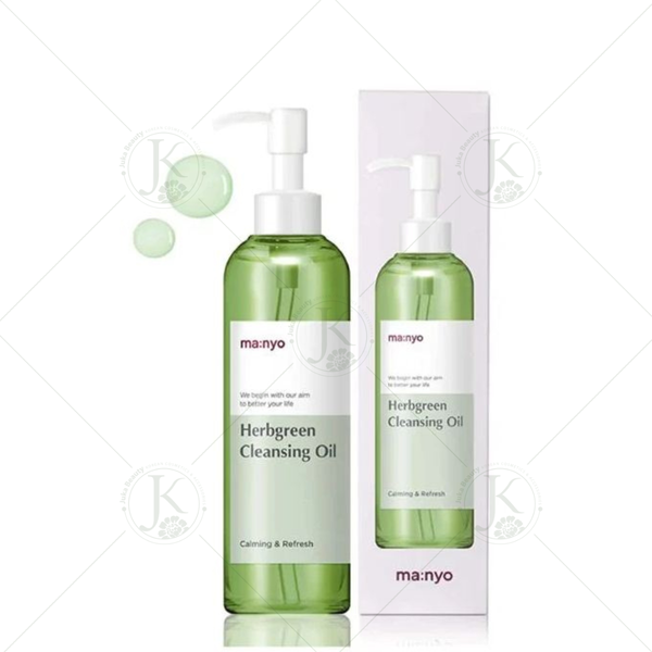  Dầu Tẩy Trang Thảo Mộc Dịu Nhẹ Ma:nyo Herbgreen Cleansing Oil 200ml (XANH LÁ) 