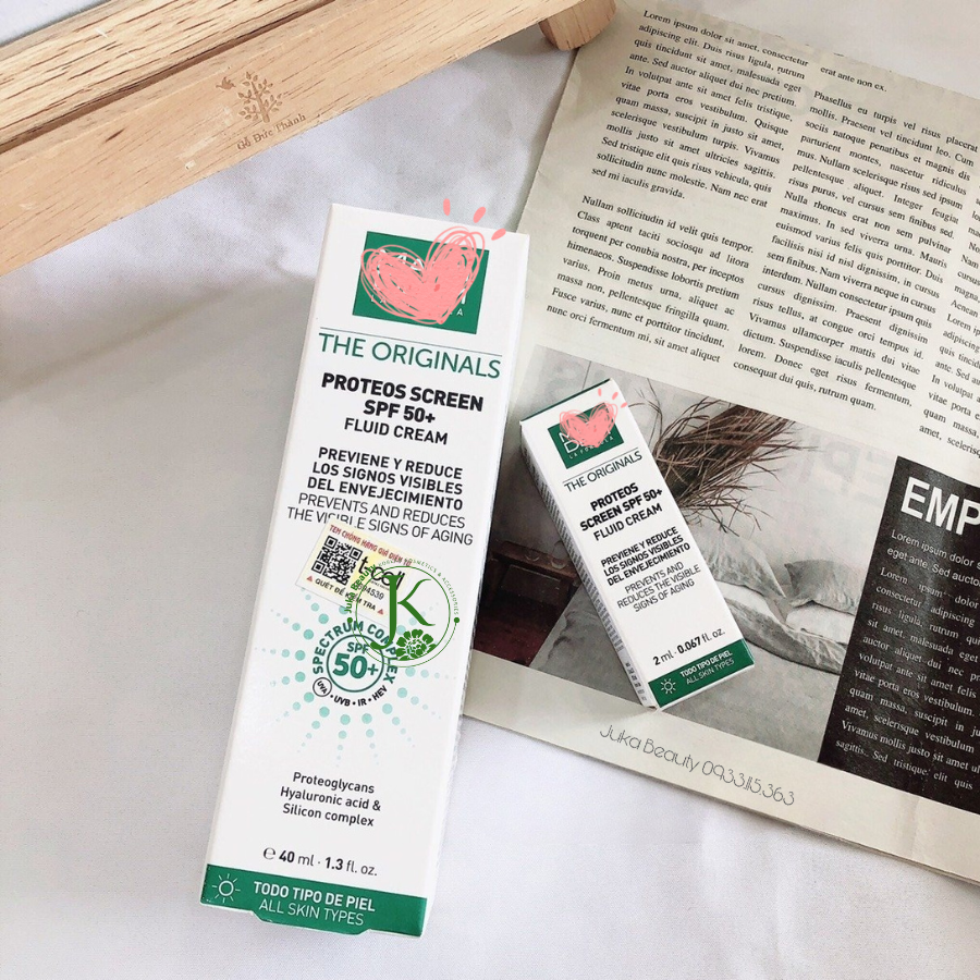 Kem Chống Nắng Phổ Rộng Ngừa Lão Hóa MartiDerm The Originals Proteos Screen SPF50+ Fluid Cream 40ml